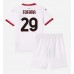 Maillot de foot AC Milan Youssouf Fofana #29 Extérieur vêtements enfant 2024-25 Manches Courtes (+ pantalon court)